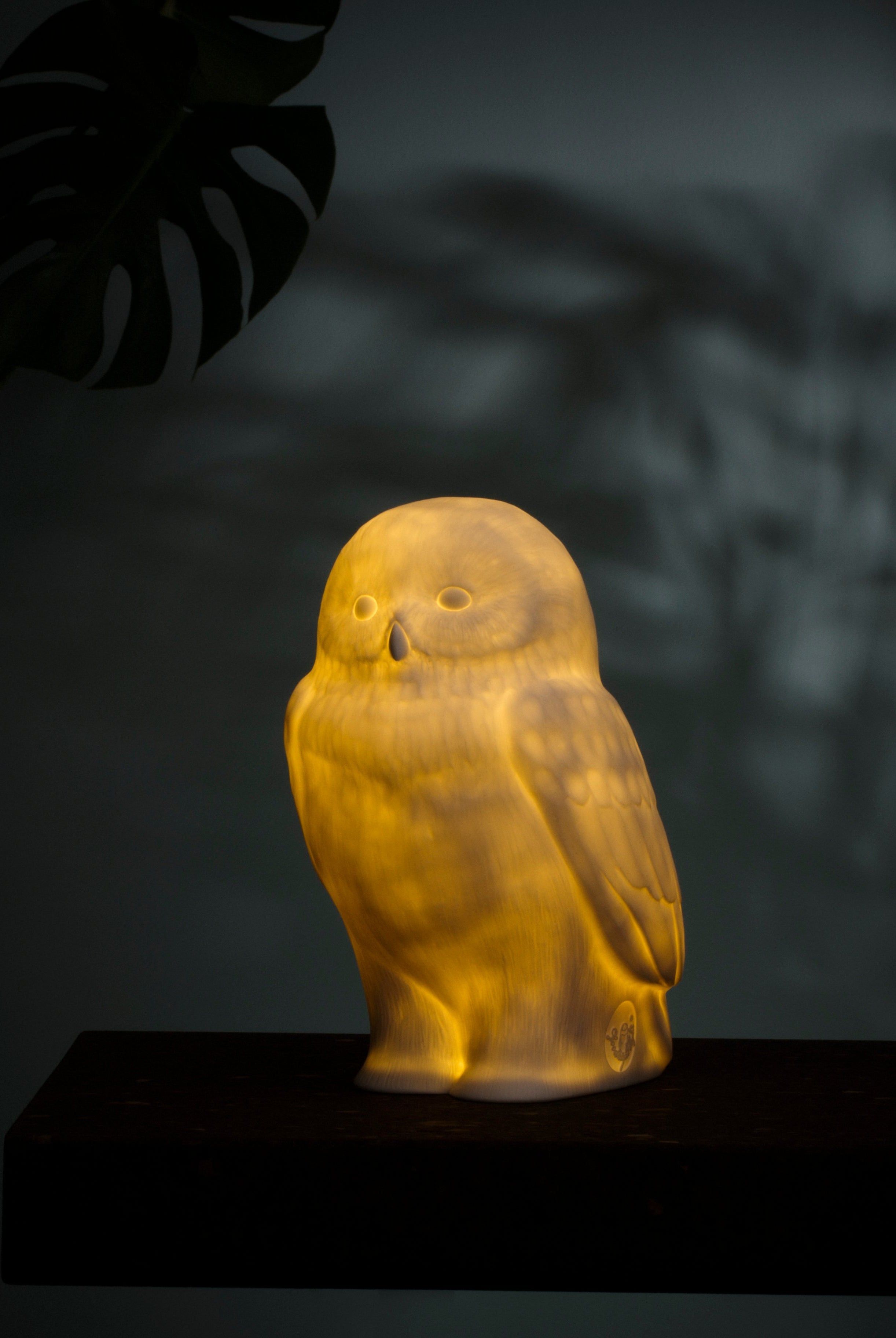 Akira the owl lamp by Goodnight Light, in daily use since 2015, original 2015 to 2019 collection