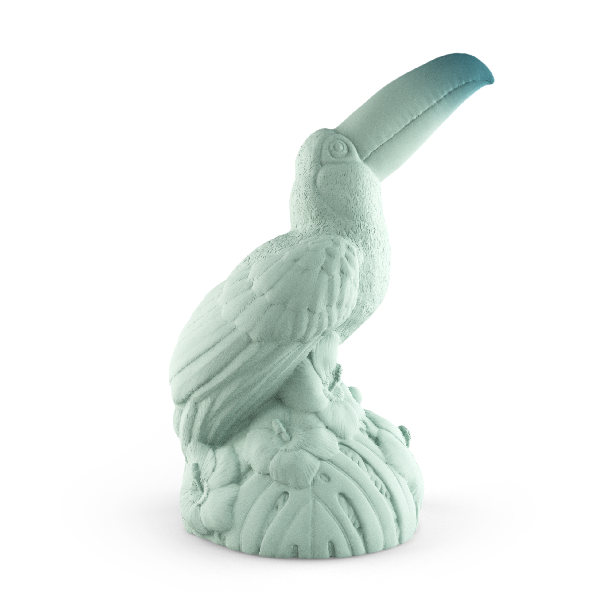 Blue side view of The Eden Lamp by Marke Newton for Goodnight Light, contemporary table lamp for living room