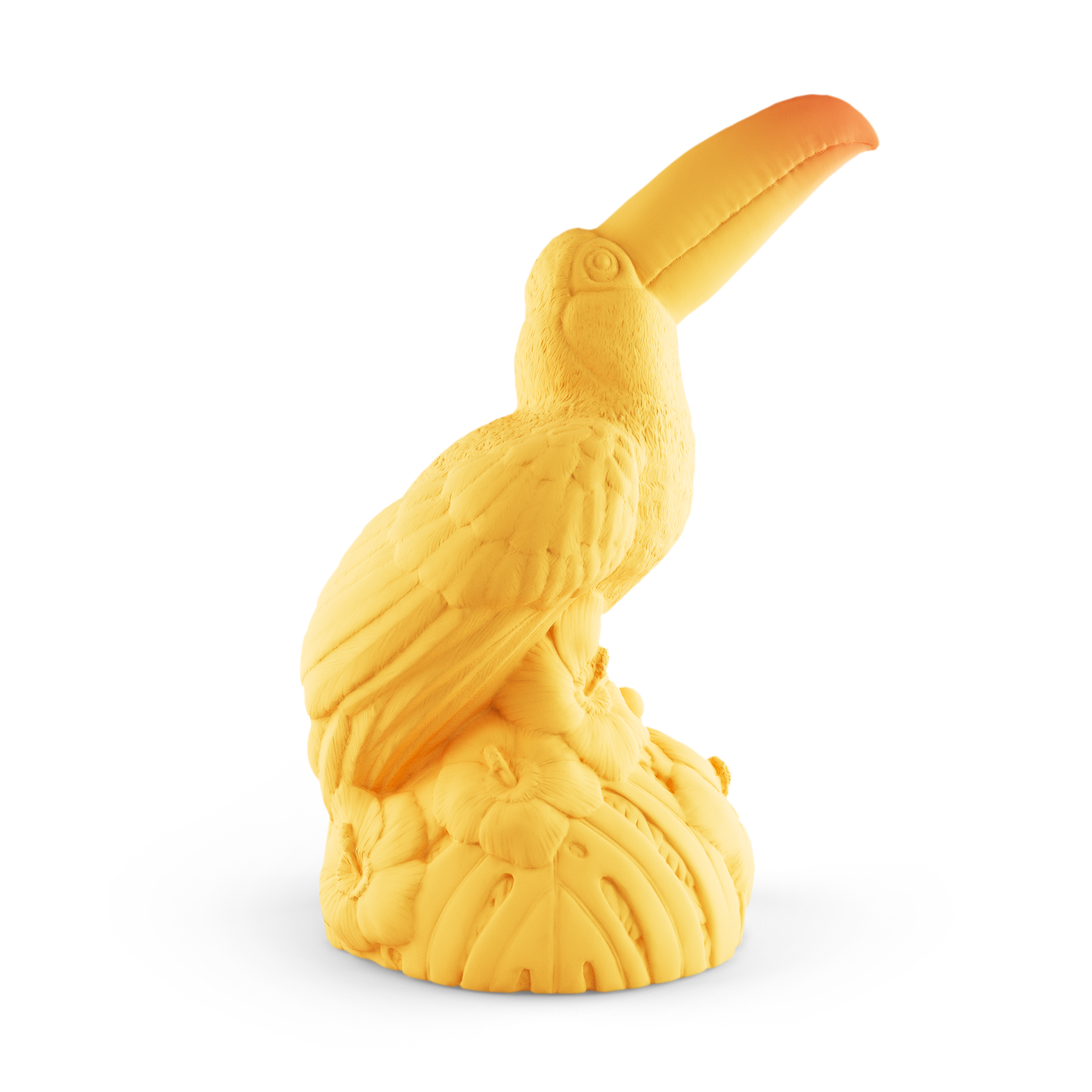 Yellow side view of The Eden Lamp by Marke Newton for Goodnight Light, modern table lamp with LED lighting