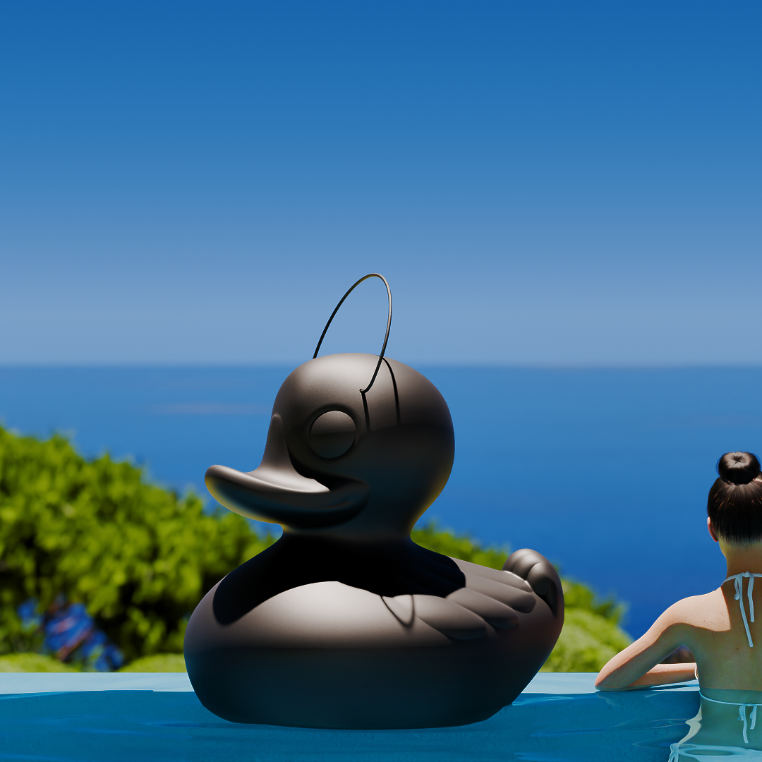 Black MEGA DUCK DUCK Lamp by Marke Newton for Goodnight Light