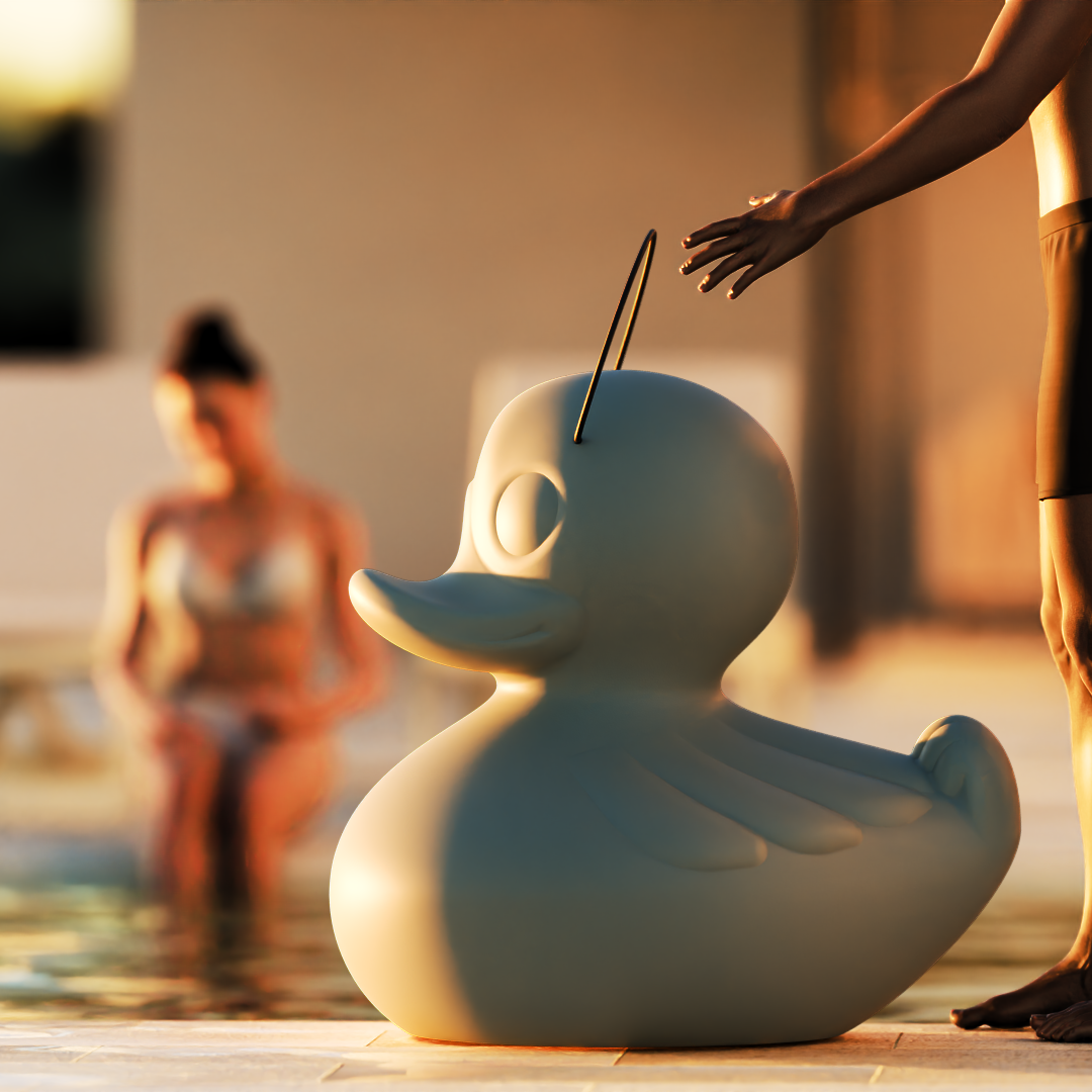 Green Mega Duck Duck Lamp by Marke Newton for Goodnight Light - evening lighting option