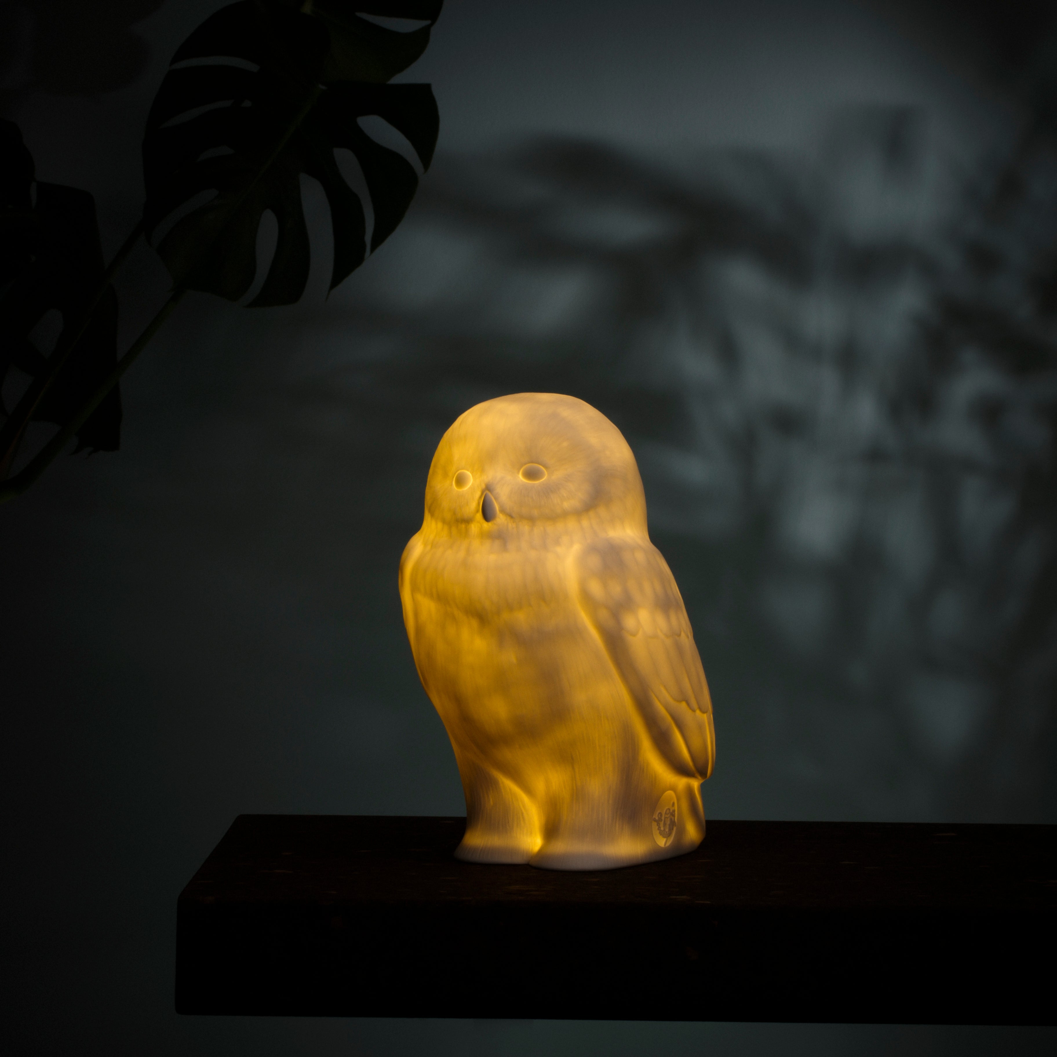 Akira the owl lamp by Goodnight Light, in daily use since 2015, original 2015 to 2019 collection