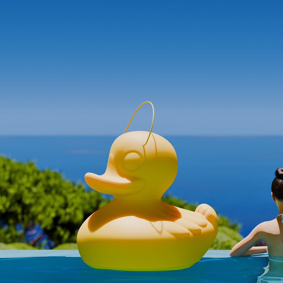 Yellow Mega Duck Duck Lamp by Marke Newton for Goodnight Light