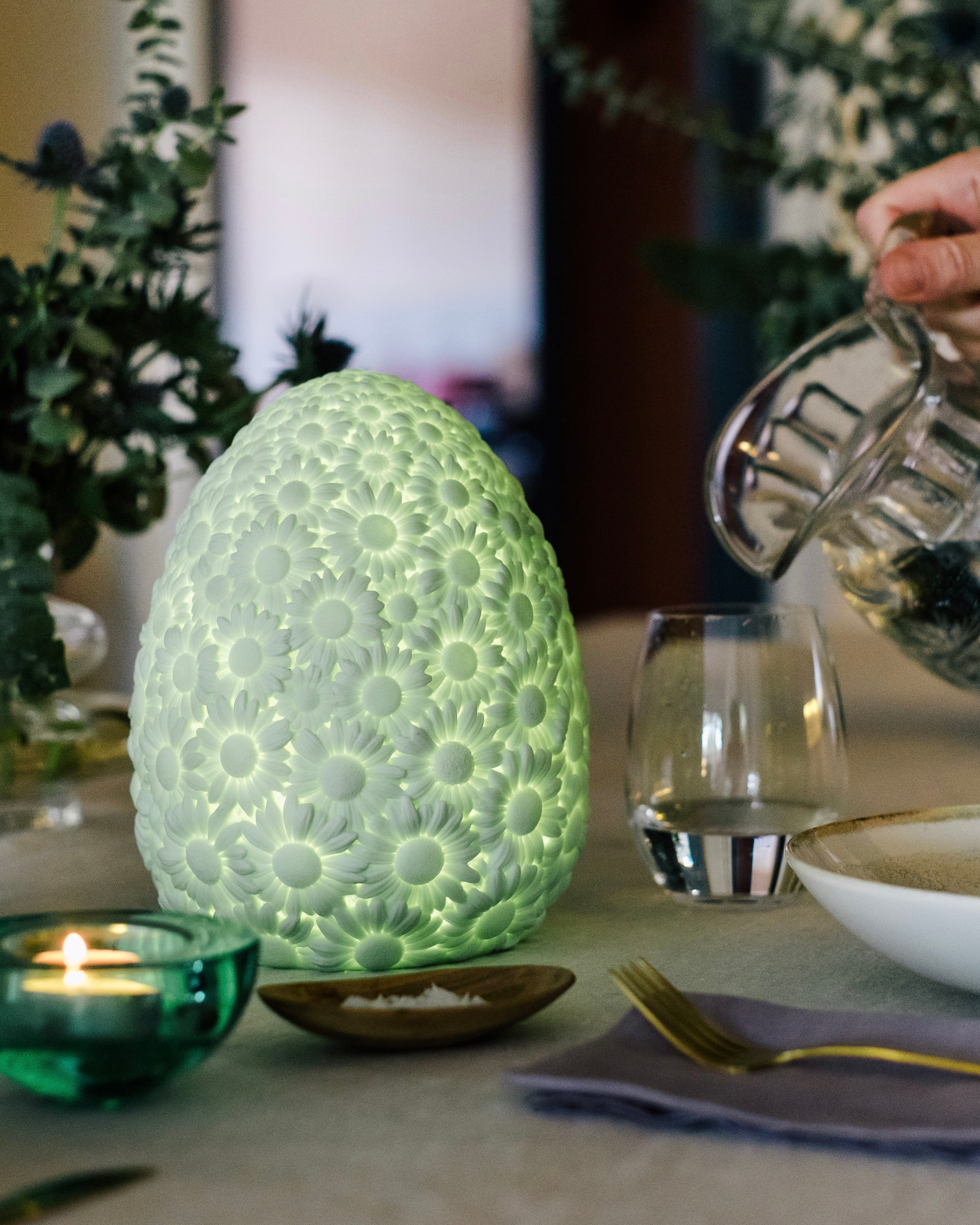 Indoor almond daisy night light by Goodnight Light for children's room