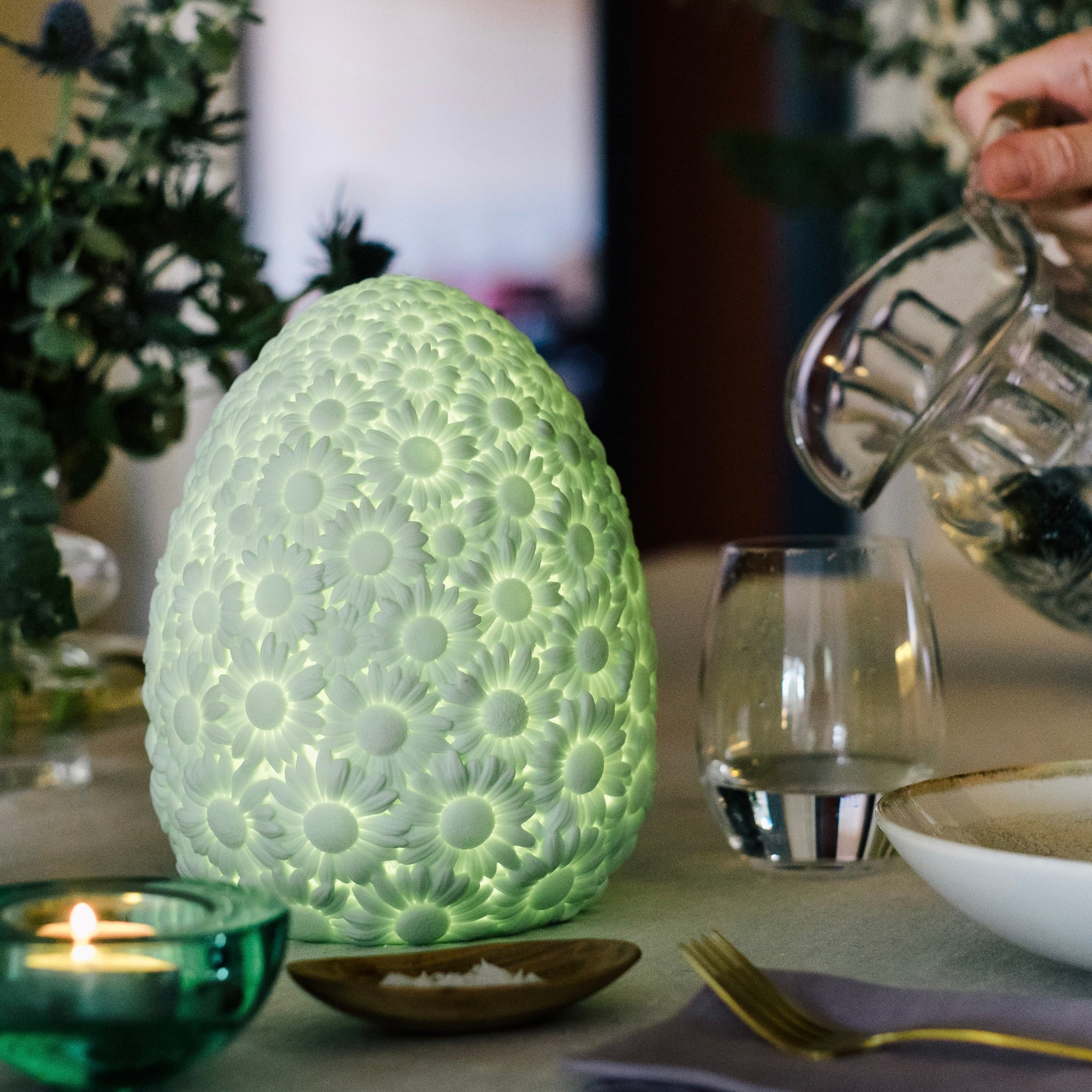 Indoor almond daisy night light by Goodnight Light for children's room