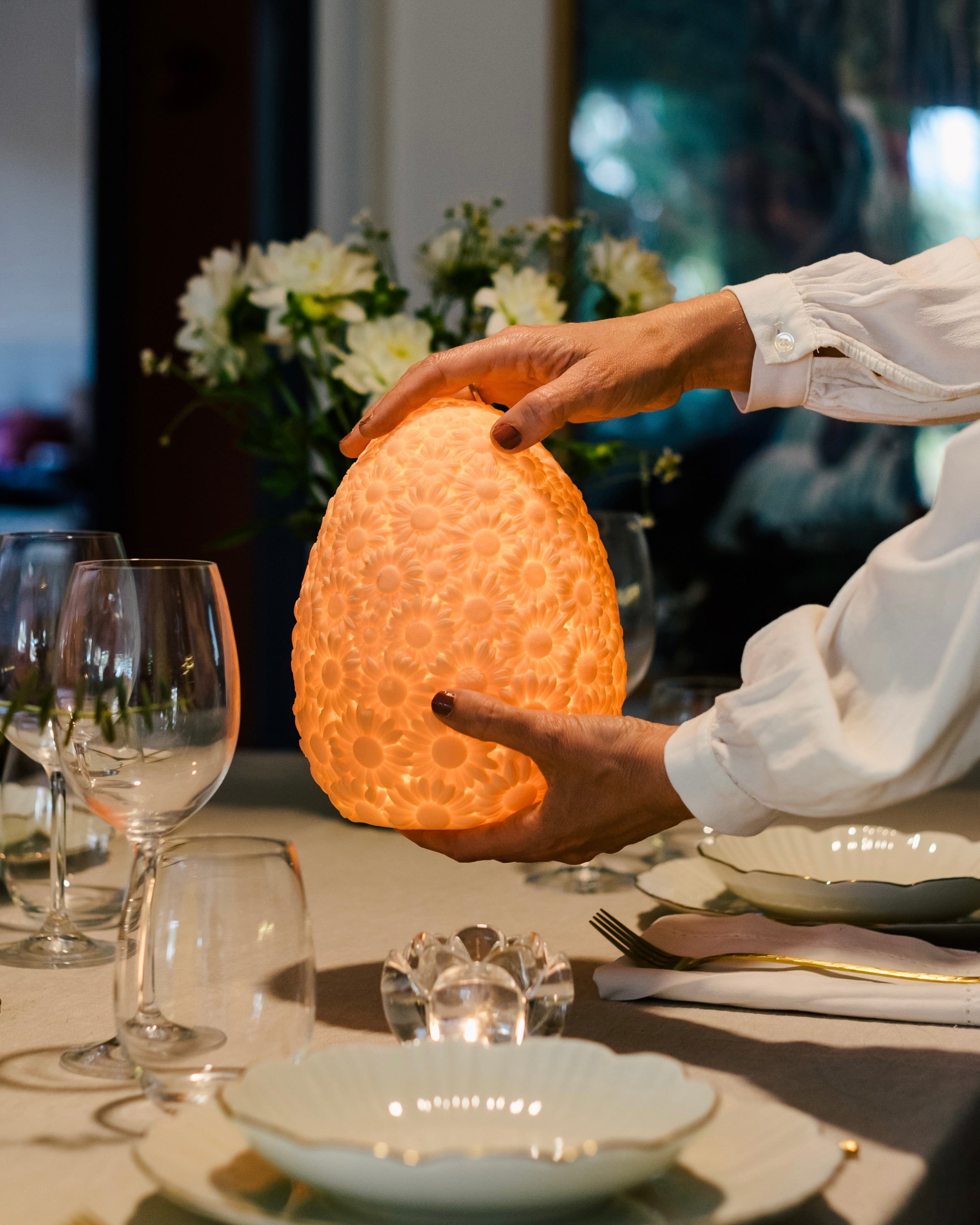 Indoor daisy melon night light by Goodnight Light for children's room